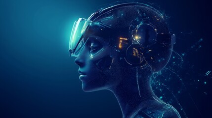 Ai technology. AI Artificial Intelligence generate. Futuristic technology, robot in online system. Business in future to invest and develop corporate concept.