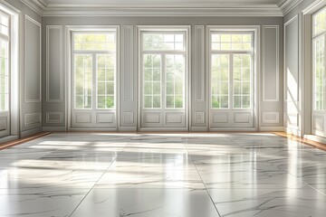 Obraz premium Classic empty room interior 3d render