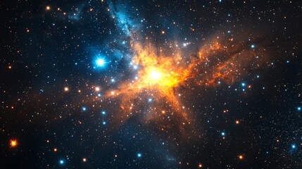Fototapeta premium Distant Star Cluster : High-resolution image of a dense star cluster within a galaxy