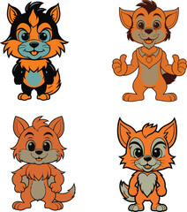 Fox mascot cartoon vector design