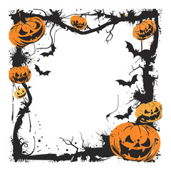 Collection of halloween borders clip art vector 