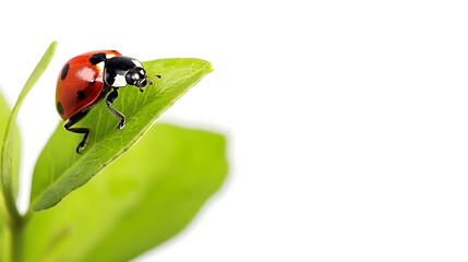 Obraz premium Ladybug on a Green Plant