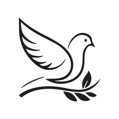 Dove of peace flying bird