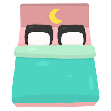 recommend clip art: Cute cartoon bed