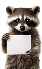 raccoon holding white paper generated by AI

