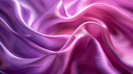Fototapeta premium Satin fabric macro shot of threads, serene flow, gentle pink and lavender hues, intricate weaving, soft feel.