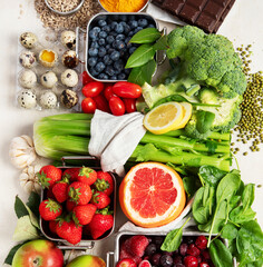 Healthy food high in antioxidants.