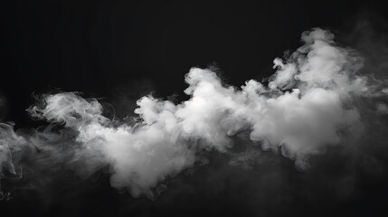 Abstract Smoke Image with Gray Colors and Dark Background