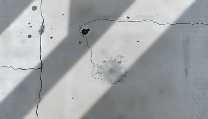 Slightly cracked concrete floor