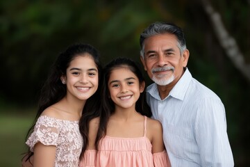 Obraz premium Family Portraits: A series of family portraits showcasing the diversity and unity of Hispanic families, in both traditional and modern settings