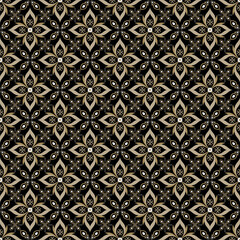 Luxury and elegant vector Javanese ethnic batik pattern template