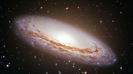 Lenticular Galaxy : Close-up of a lenticular galaxy, showing a disk-like shape with minimal star formation