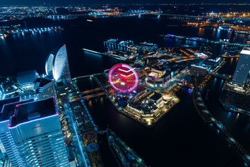 横浜夜景　横浜ランドマークタワーからの眺望