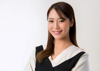 人物　女性　人　女　写真　白背景　ポートレート