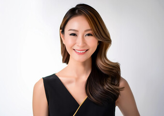 Obraz premium 人物 女性 人 女 写真 白背景 ポートレート