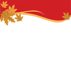 Obraz premium Autumn Leave Wave Heade