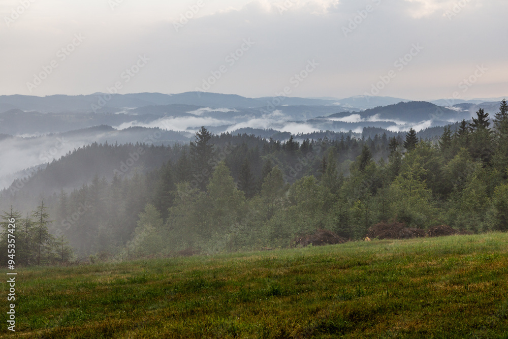 Sticker Landscape of Beskydy mountains, Czech Republic