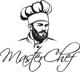 Chef Silhouette, Chef Logo, Chef's hat logo