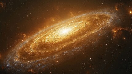 Polar Ring Galaxy : Detailed view of a galaxy with a ring of stars and gas orbiting its poles