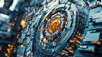 Fototapeta premium 3D visualization of an abstract technological concept