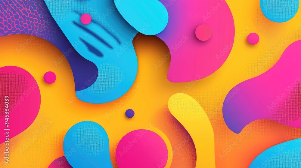 Poster background design featuring abstract shapes and colors creating a dynamic and visually engaging comp