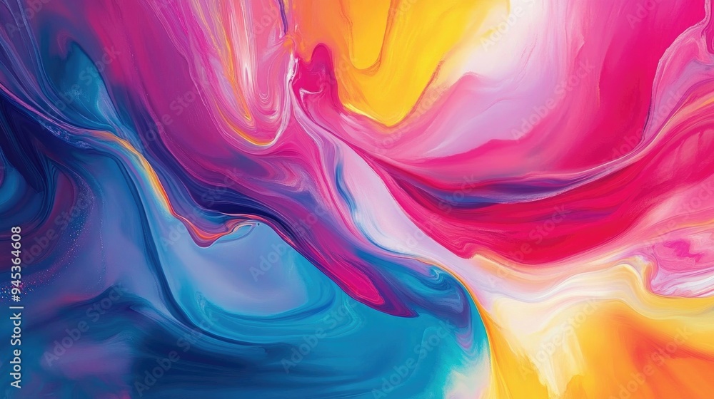 Aufkleber abstract backdrop with vibrant colors and dynamic patterns creating a visually striking composition 