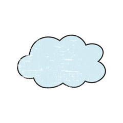 Retro cloud vector collection cartoon style. Cloud icon vector illustration