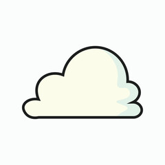 Retro cloud vector collection cartoon style. Cloud icon vector illustration