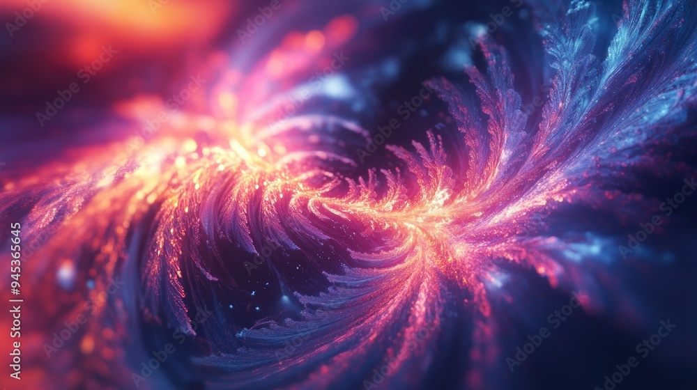Poster abstract fractal background showcasing advanced 3d rendering technology