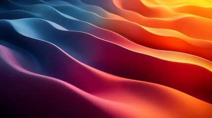 Undulating Waves of Warm Tones and Cool Hues Creating a Captivating Abstract Landscape