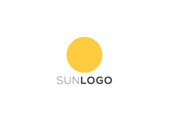 Minimalist and modern sun logo design template