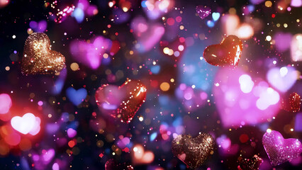 Heart-themed background design perfect for Valentine’s Day greetings and wedding celebrations, featuring romantic and love-inspired elements new stock image illustration AI