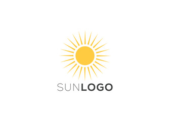 Minimalist and modern sun logo design template
