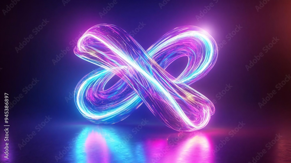 Poster a mesmerizing display of colorful light swirls in a dynamic design, perfect for illustrating concept