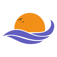 Sea sunset logo