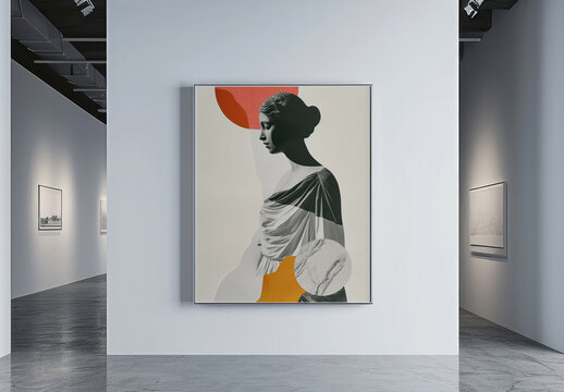 Gallery Wall Art Frame Mockup With Generative AI