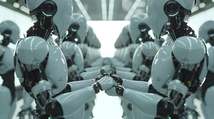 Fototapeta premium Artificial intelligence technology teamwork