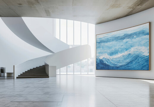 Gallery Wall Art Mockup With Generative AI