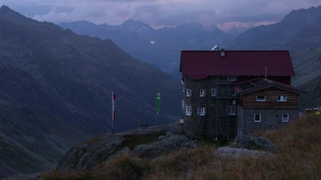 the siegerland mountain hut in tirol uastria 4k 25fps video