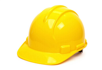 Fototapeta premium Yellow safety helmet, hard hat isolated on white background.