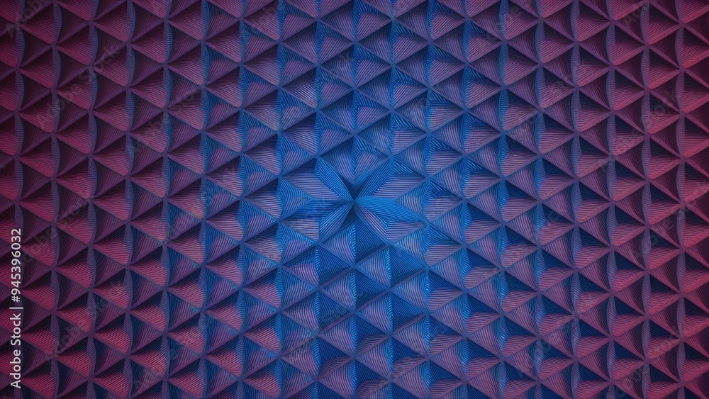 Poster repeating hexagonal pattern featuring a gradient honeycomb design