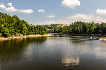 Pastviny reservoir in the Czech Republic