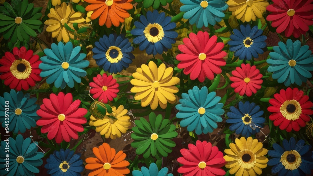 Poster square floral background design suitable for packaging and versatile applications