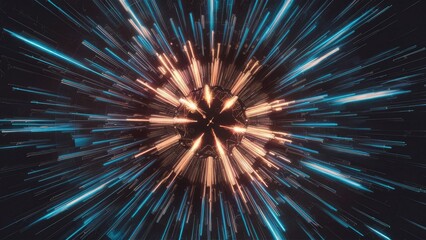 Fototapeta premium Stunning abstract background with luminous light streaks and radiant rays.