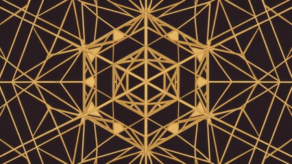 Symmetrical regular hexagon with six congruent triangles or rhombuses and six lines of symmetry.