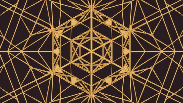 Symmetrical regular hexagon with six congruent triangles or rhombuses and six lines of symmetry.