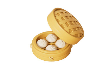 3d rendering chinese steamed stuffed bun