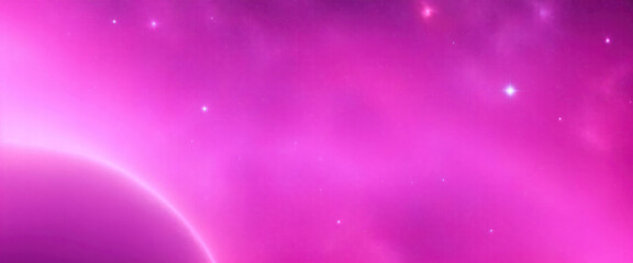Fototapeta premium Beautiful Pink Sci-fi cosmic space background