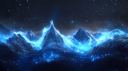 Fototapeta premium Abstract background of grainy mountain range shapes