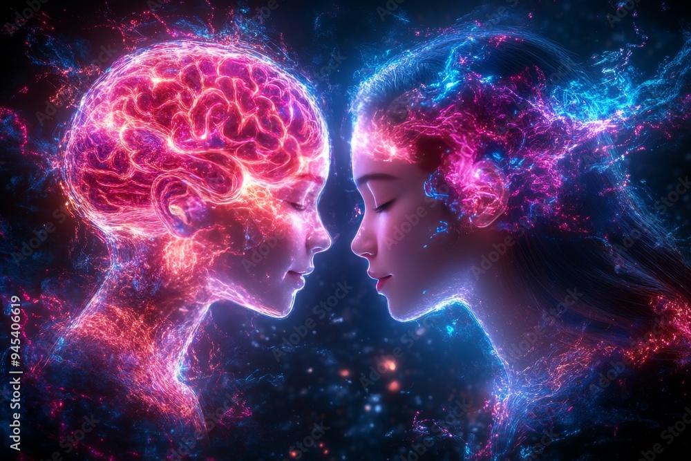 Poster a glowing brain composed of neural connections and vibrant energy symbolizes the intense intellectua